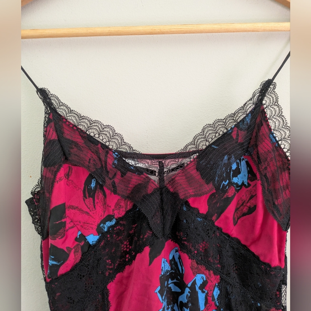 Alexander McQueen Pink Floral Lace Babydoll Cami Tank Top Size 0 NEW - Picture 4 of 12